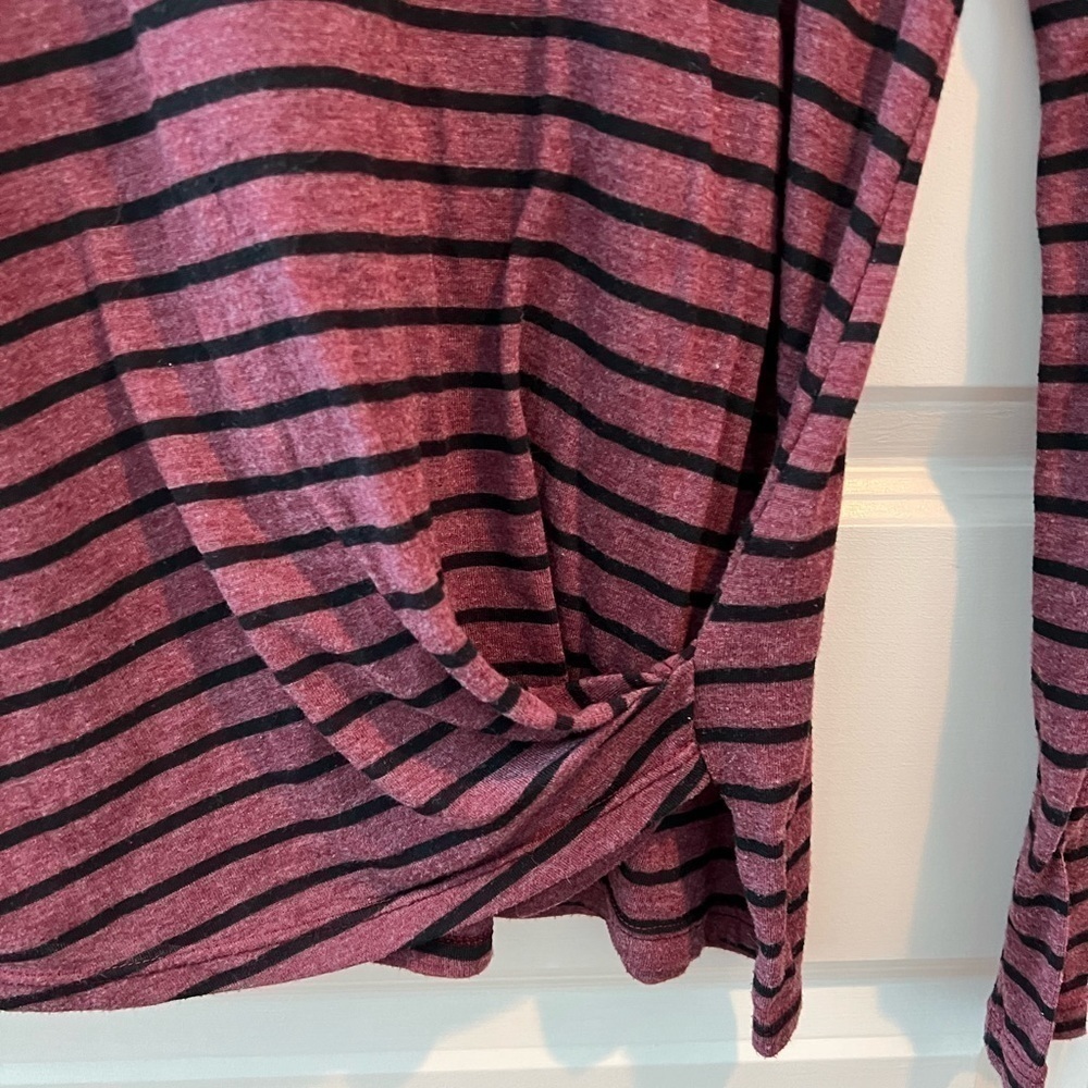 Stateside USA Made Long Sleeve Faux Wrap Shirt - Picture 3 of 9